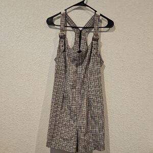 Vintage Born In American Plaid Romper 11/12 Made In U.s.a.